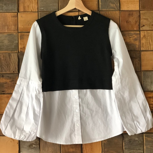 Anthropologie Tops - 🍁Anthropologie Moth Poplin Layered Blouse BBC🍁